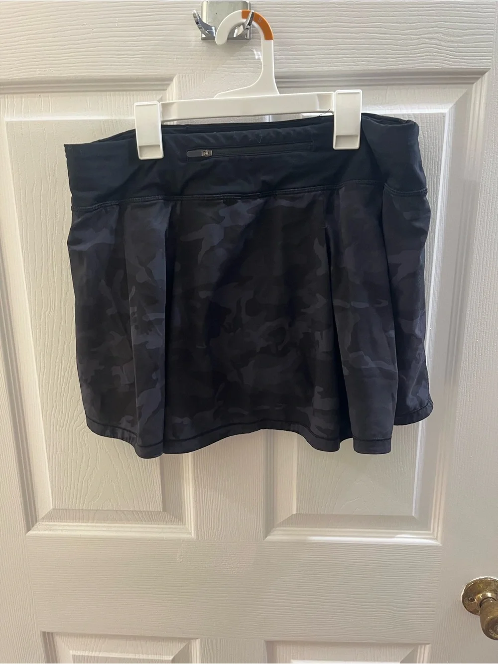 Lululemon Pace Rival Mid-Rise Black Camouflage Skirt Long